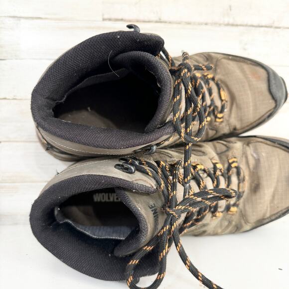 Wolverine Mens Fletcher Hiking Trail Boots Gray Black Lace Up Waterproof 13 - Picture 7 of 10